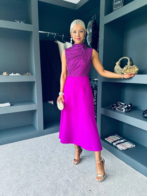 Curated collections for modern, fashionable women   Madison Sequin Detail Dress Orchid