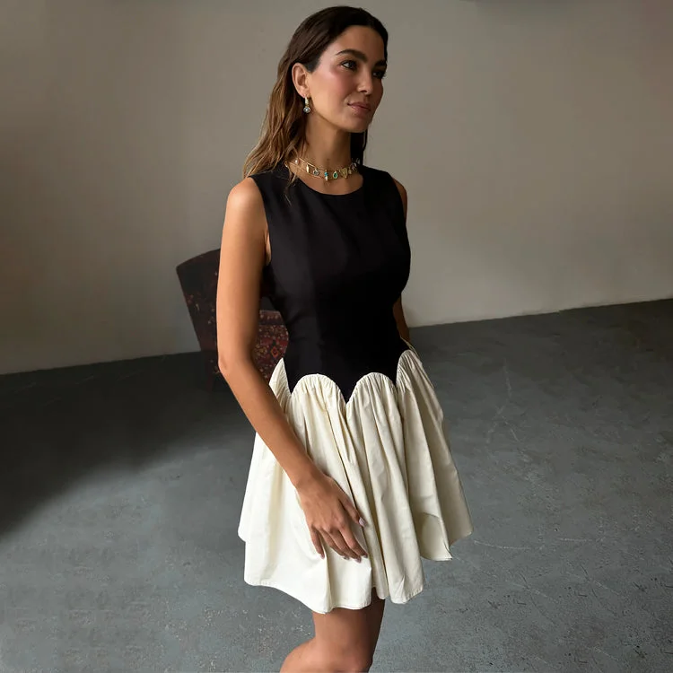 Affordable stylish women’s fashion collection   Black and Cream Mini Monika Dress