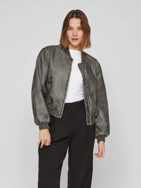 Versatile fashion options for every occasion   MACKA WASHED BOMBER JACKET (GREY)d