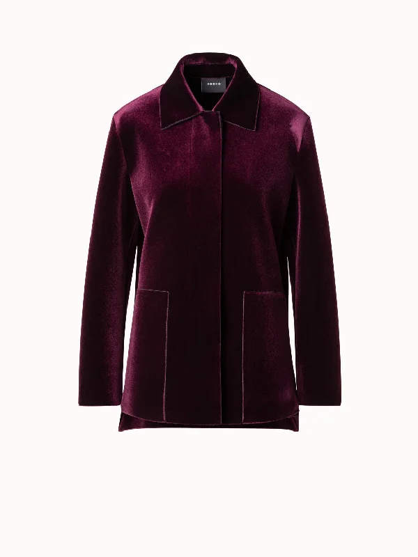 Classic pieces for a timeless wardrobe   Oversized Neoprene Velvet Jacket