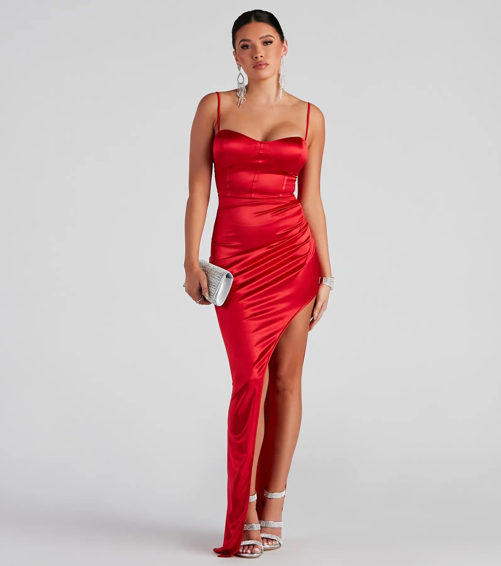 Berenice Formal Satin Corset Dress