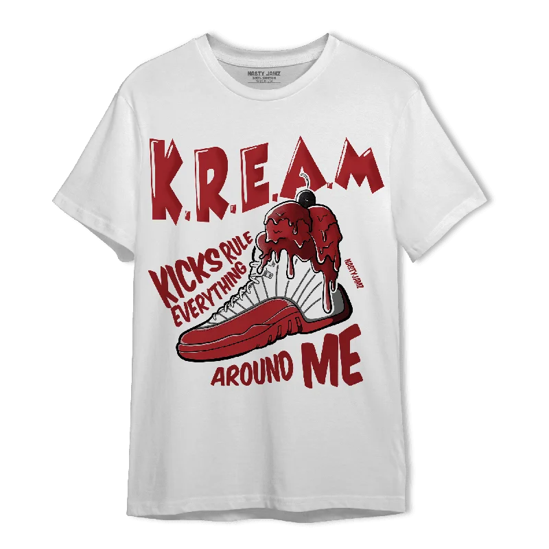 NastyJamz Cherry 12s T Shirt Match Kream Sneaker