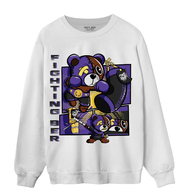 NastyJamz Field Purple 12s Sweatshirt Match BER Fighting Boxing