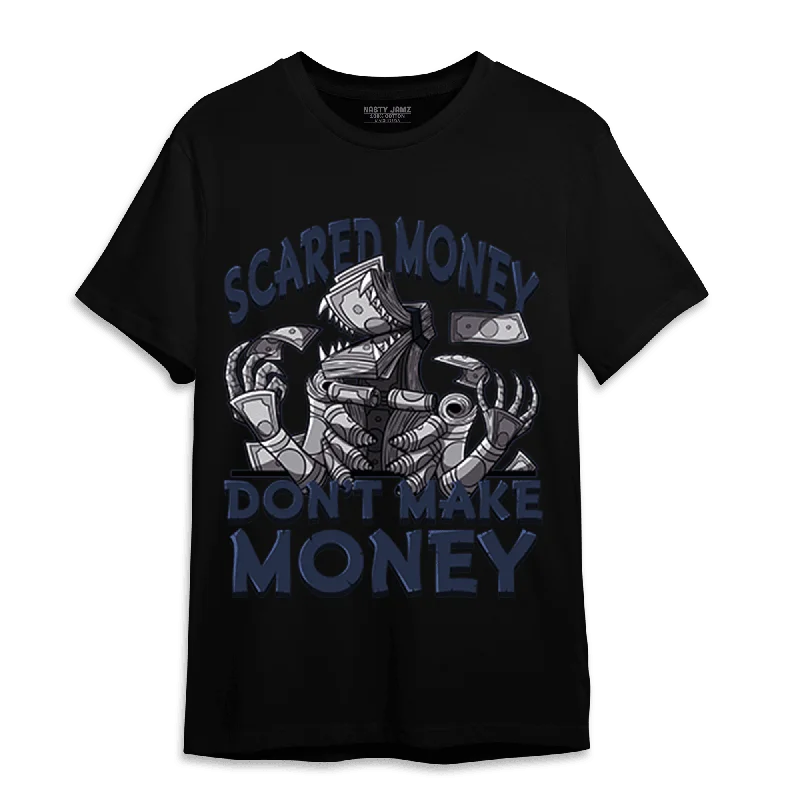 NastyJamz White Navy 3s T Shirt Match Scared Moneyy