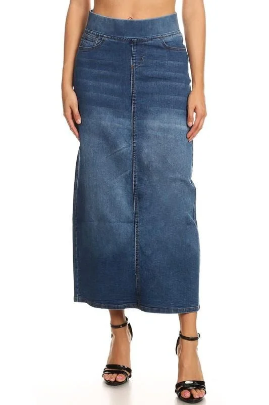 Women’s clothing that fits your personality and style   Classic Waistband Long Denim (Indigo) - FINAL SALE