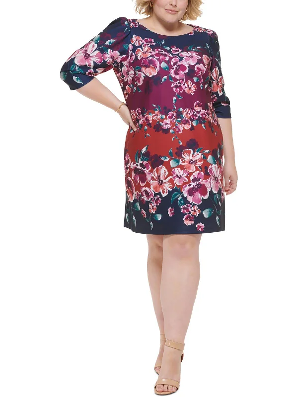 Comfortable yet stylish outfits for women on the go   Plus Womens Ombre Calf Midi Dress