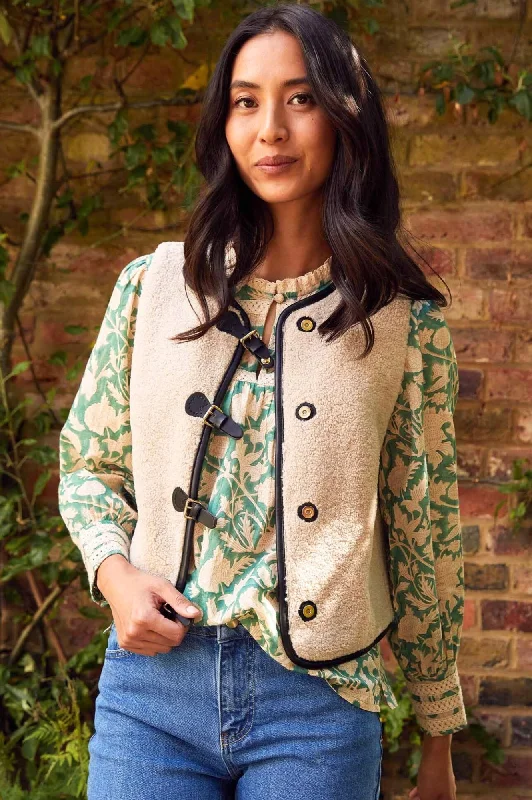 Fashion-forward women’s clothing on a budget   Buckle Gilet | Cream