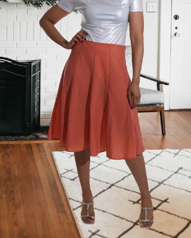 Rust Flare Skirt