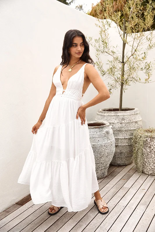 Curated collections of sophisticated women’s wear   Pure Delights Maxi Dress White
